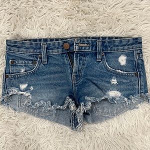 BDG denim ripped shorts